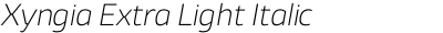 Xyngia Extra Light Italic
